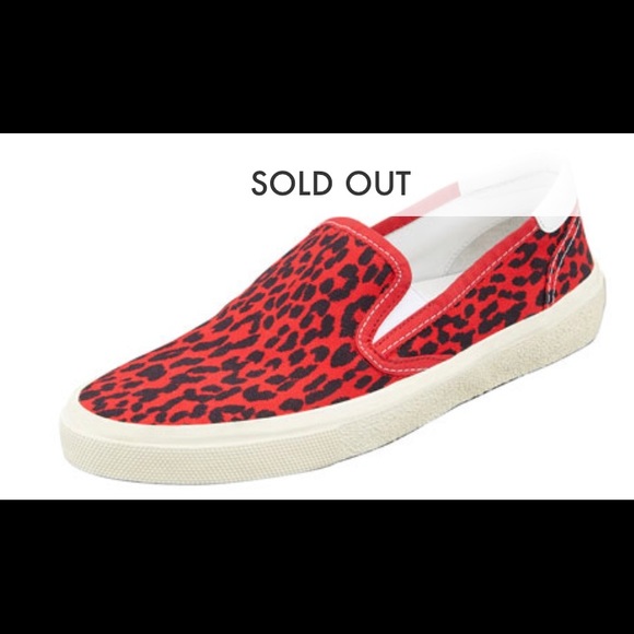 The Saint Laurent Paris sneaker Leopard  Slip-On Sneaker, Red size 36/6 - Picture 6 of 8